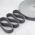 Стропа (ременная лента) 38 мм / 45.72 метра, [38.82 г/пог.м], с принтом 2-сторонняя, T070 черный/белый, 3Al352