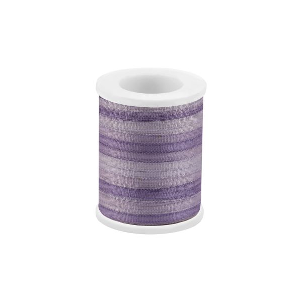 Лента (тесьма) шелковая 2.0 мм / 45.5±0.5 метров, M030 сиреневый/т. сиреневый, Gamma SRM-2