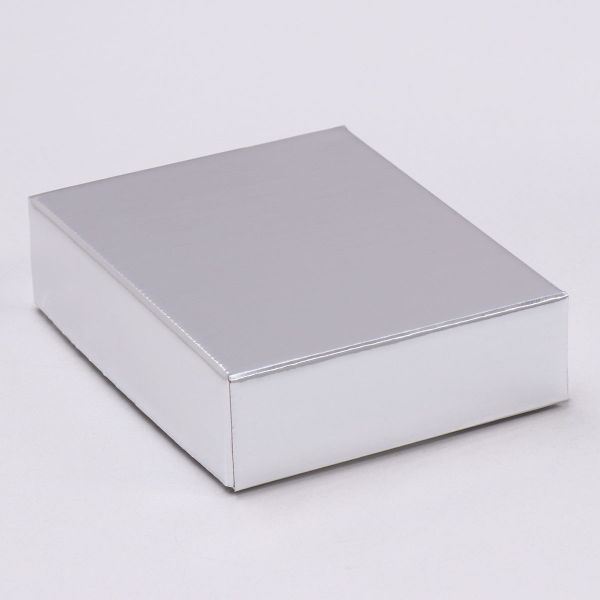 Коробка сборная, крышка-дно, серебрянная, 18х15х5 см, 4589010, 5 шт