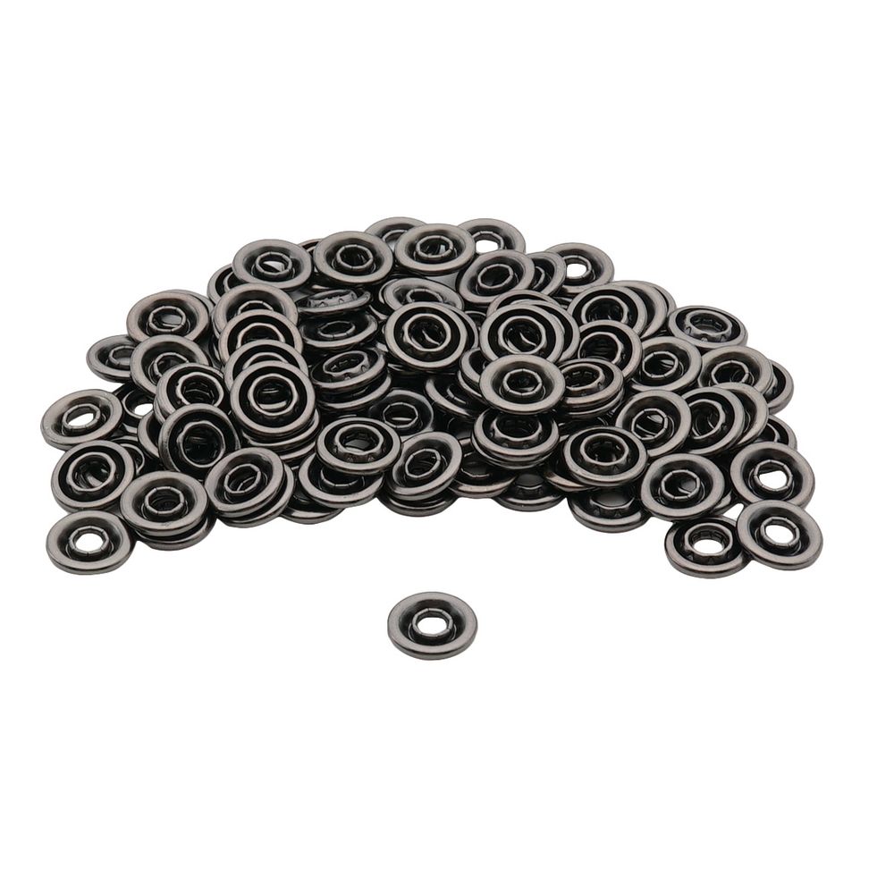 Часть кнопки рубашечной ⌀9 мм (B-часть), черн. никель мет, B, 100 шт, BIG