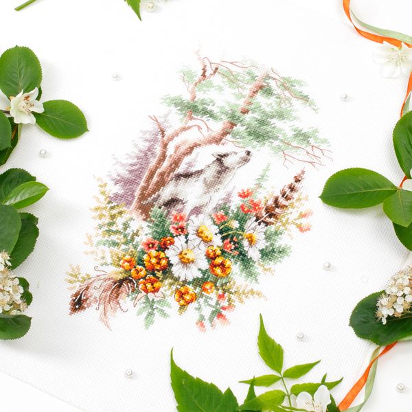 Набор для вышивания нитками Чудесная игла, Дух летнего леса 17х27 см