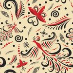 Ткань для пэчворка Peppy Мезенские узоры, отрез 50х50 см, 135 г/м², МУ-14 св.бежевый, Peppy