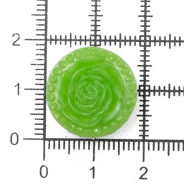 Пуговицы на ножке Розочки, 10 шт (29 зеленый)