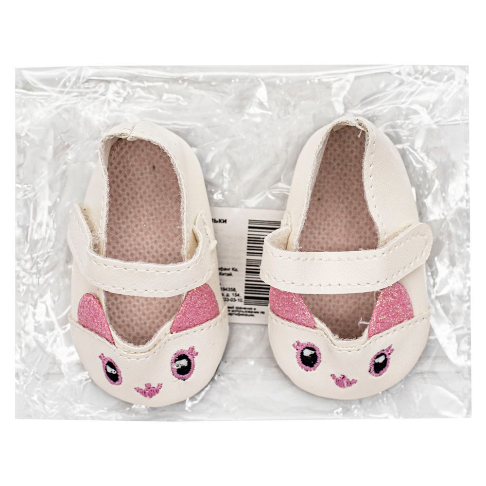 Туфельки Кошечки 7,5х4,5х3см, пара (белый), DSS8263