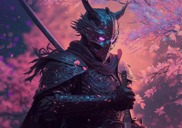 Пазл 1000 элементов, Самурай в сакуре, PZL-1000/52, Фрея