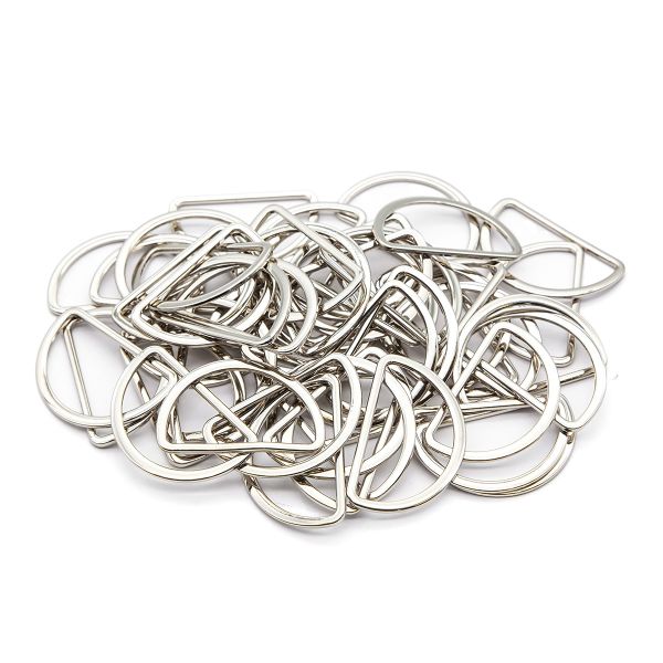 Полукольцо литое металл внутр. 50 мм (внешн. 57х36 мм), 20 шт, цв.никель, 819B-037