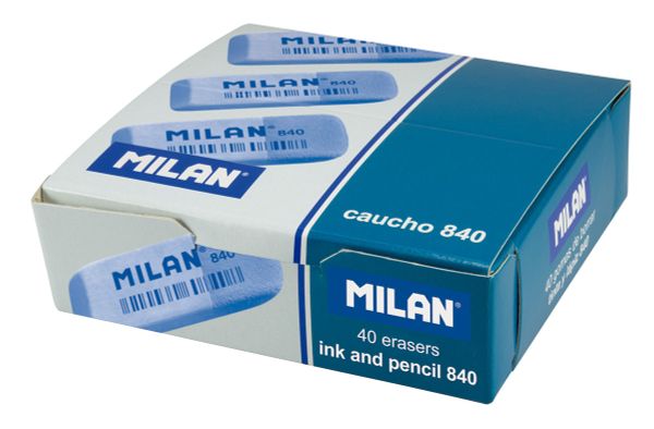 Ластик скошенный 840 двойного назначения 5,2х1,9х0,8 см, 40 шт, CCM840RA розово-голубой, Milan