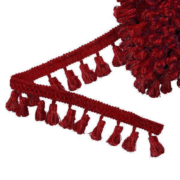 Бахрома отделочная 50.0 мм / 10 метров, с кистями 274 бордо