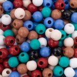 Бусины пластик ⌀8 мм, 50 г, микс цвета, круглые, Astra&Craft (микс), 1AL121-2