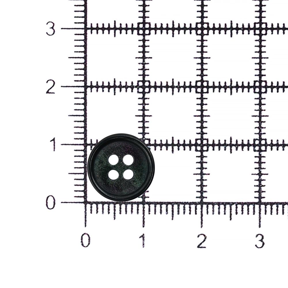 Пуговицы 4 прокола 18L (11мм), пластик (Blk-02 черный), CB_M-57, 72 шт