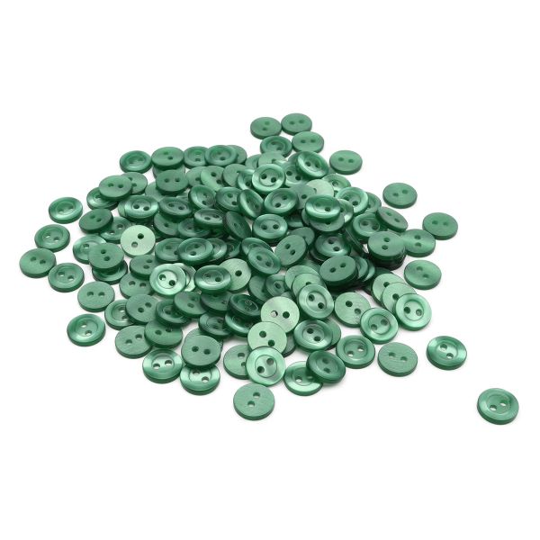Пуговицы 2 прокола 18L, 11 мм, (col. 07 (зеленый)), CB-M-10, 144 шт