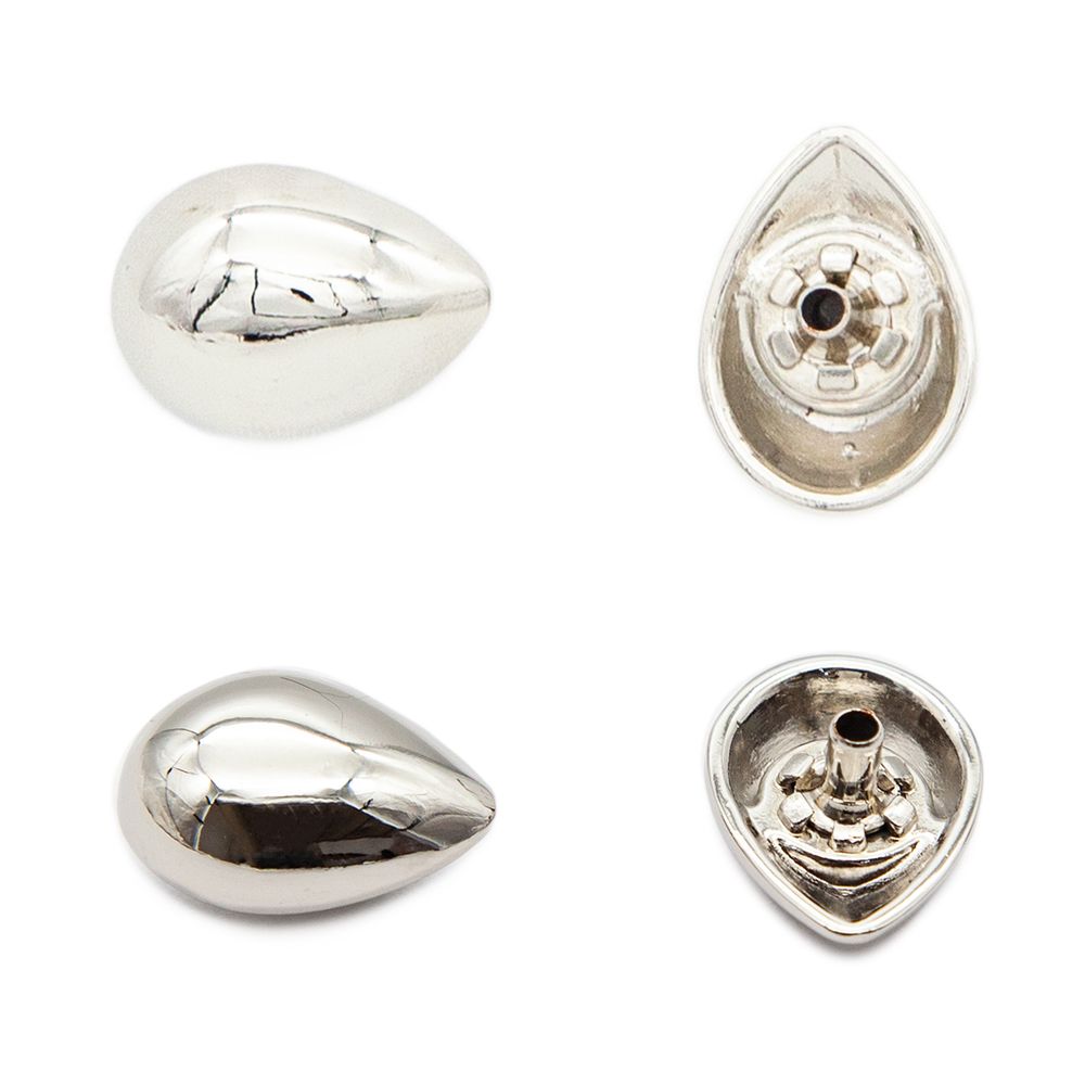 Часть кнопки 5/21,5 BRASS капля никель, 20 шт