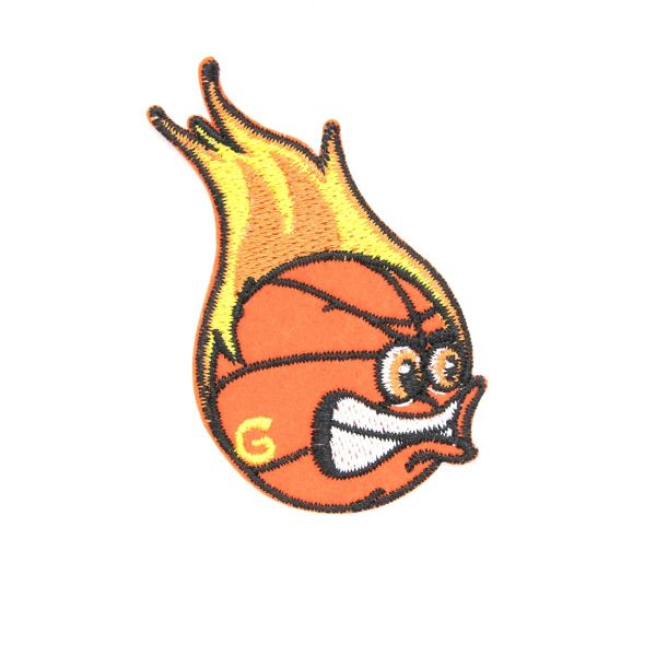 Термоаппликация Баскетбольный мяч, быстрый как огонь, 4*6.4см, Hobby&Pro