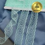 Кружево отделочное в стиле "трикотаж" 28 мм, TBY 1670, цв.08 мята, уп.27.4м