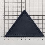 Заплатки пришивные из кожи, треугольник равнобедр., стор. 8см, с перфорацией, 2 шт, 100% кожа, 05 темно-синий, 9903