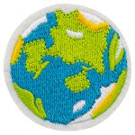 Термоаппликация "Планета Земля", 4.8х4.8см