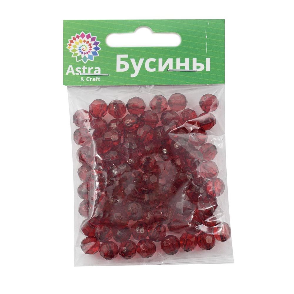 Бусины акрил ⌀8 мм, 25 г, Astra&Craft, 9