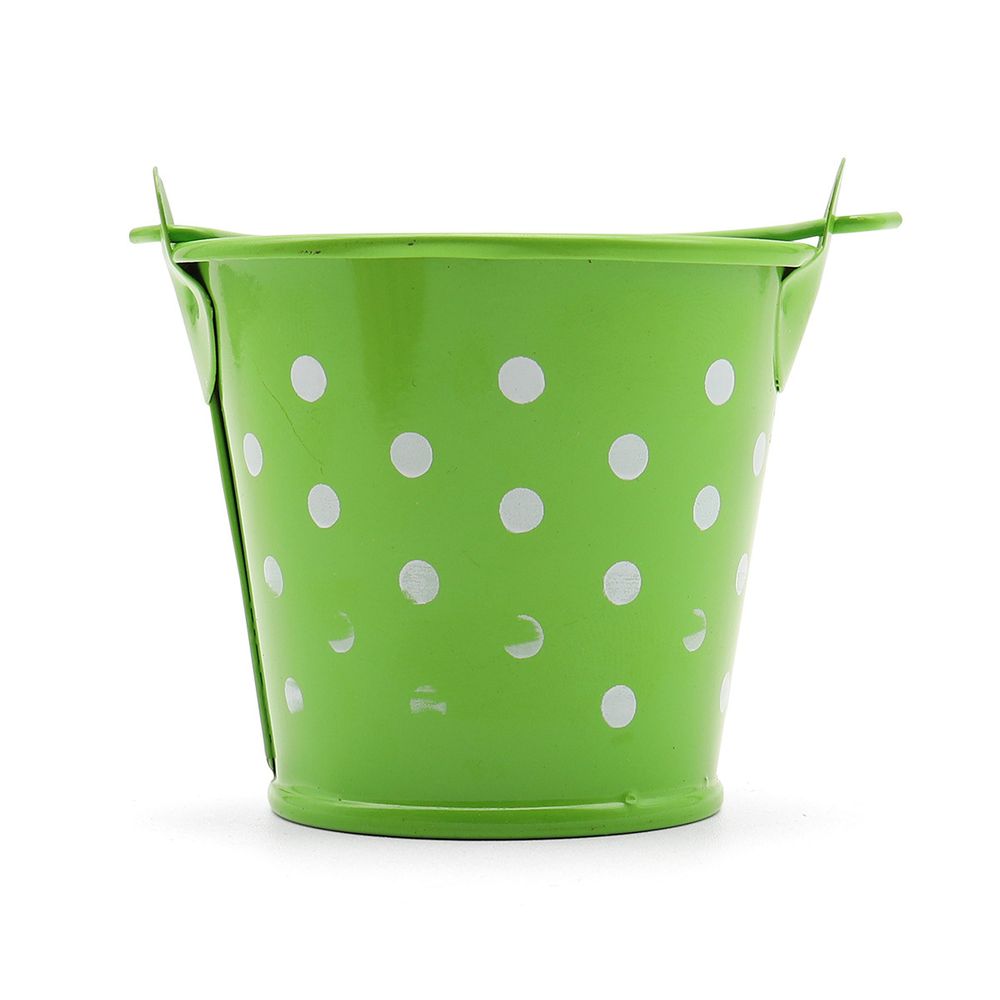 Ведро в горошек 6х5,3см (салатовый), AR004-1