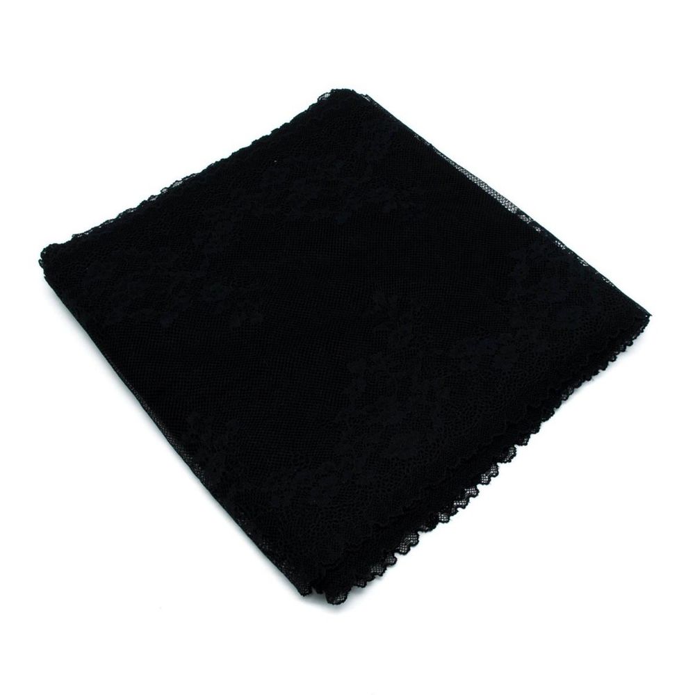 Кружево бельевое эластичное 250 мм / 10 м, черный