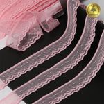 Кружево эластичное (стрейч) 25 мм, 8028, цв.F134 розовый уп.50м, Kruzhevo