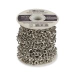 Цепь декоративная сталь 8.3х6.5 мм, 10±0.5 метров, серебро, Micron MI-25