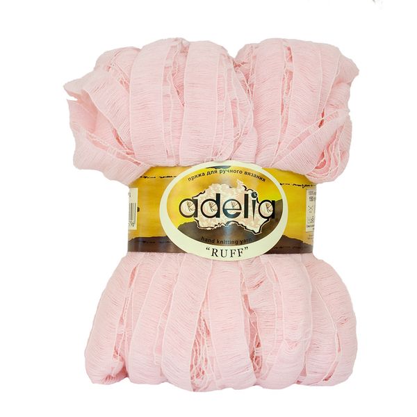 Пряжа Adelia Ruff / уп.2 мот. по 150г, 60м, 04 св.розовый