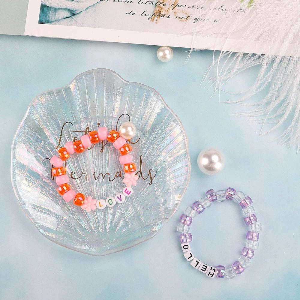 Бусины акрил ⌀7 мм, с английскими буквами ассорти M4H-B004, уп. 40г (300±10 шт), Magic4Hobby