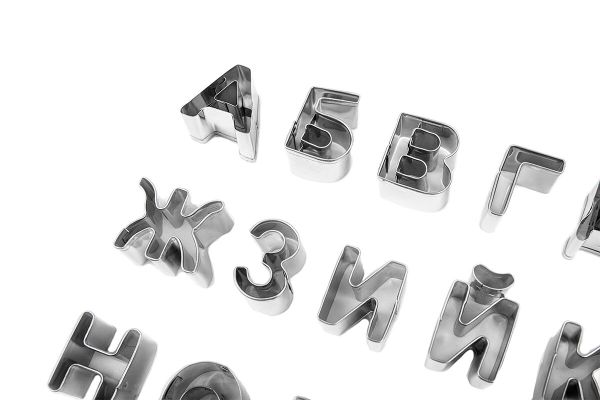 Вырубка кондитерская металл алфавит металл, 2.5х2 см, 33 шт, S-Chief SHF-0108