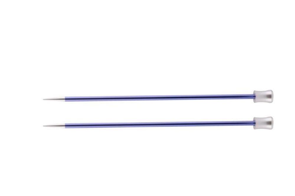 Спицы прямые Knit Pro Zing 3,75 мм / 35 см, алюминий, аметистовый, 2 шт, 47298