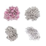 Кнопка рубашечная (джерси) жемчужинка ⌀9.5 мм, ≈72 шт, МЕТАЛЛ, акрил, 133 розовый/никель, NEW STAR