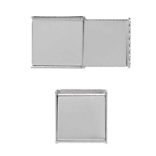 Наконечник-зажим для стропы 14 мм, 50 шт, серебристый, UNK02