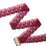 Кружево на сетке 60 мм, 11.35 м, цв.бордовый