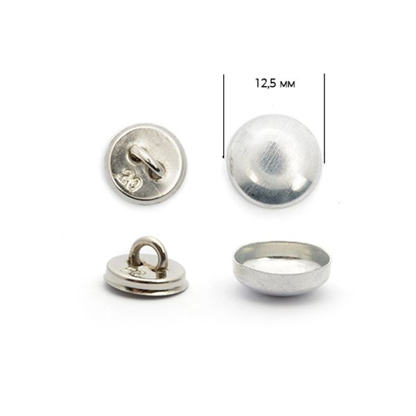 Пуговицы обтяжные №20 (12,5мм) ножка - сталь уп 500 шт