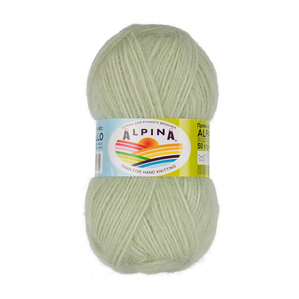 Пряжа Alpina Alpaca Pollo / уп.4 мот. по 50г, 125м, 06 св.салатовый