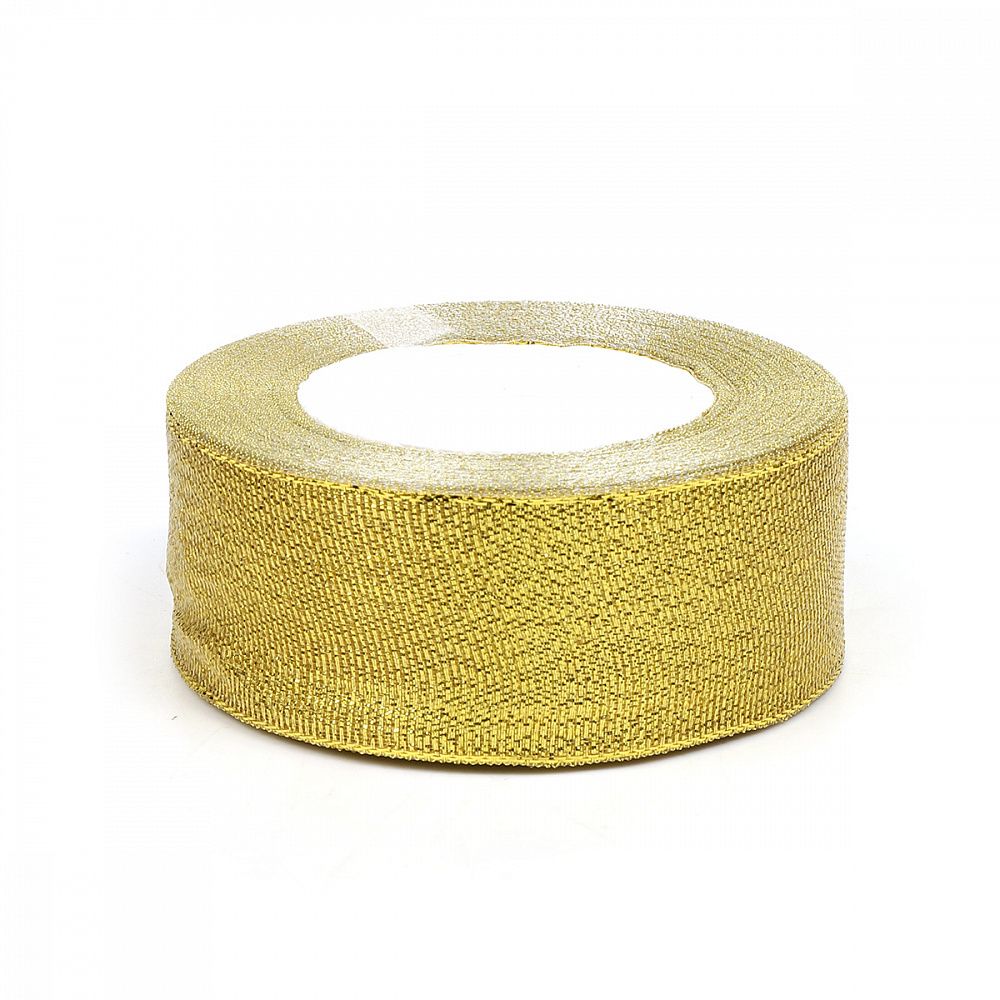 Лента металлизированная 40.0 мм / 22.85±1 метра, цв. золото, Magic4Hobby, упак. 2 шт