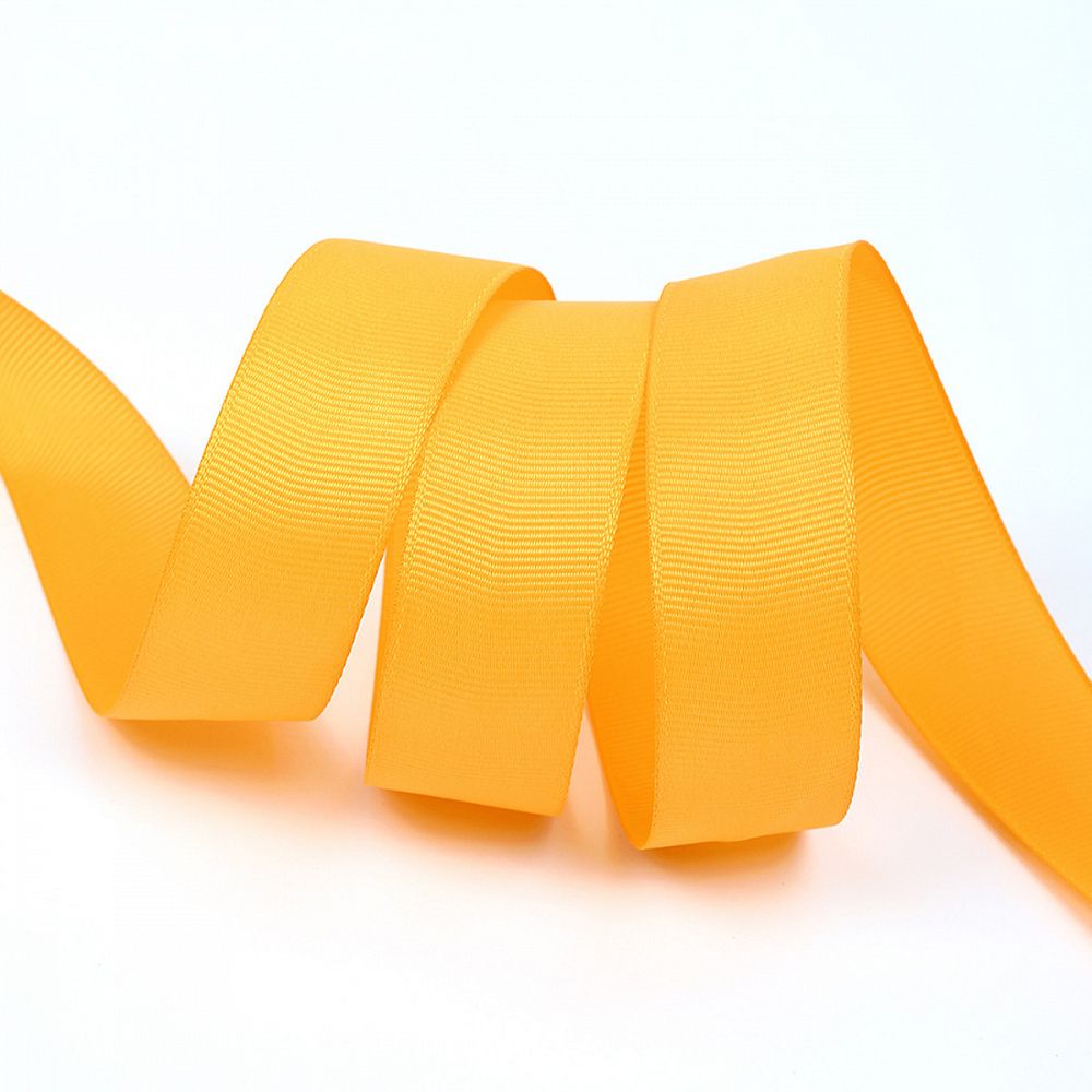 Лента репсовая (в рубчик) 25.0 мм, 662 (025) св.оранжевый уп. 27,4м