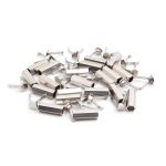 Наконечник для шнура металл шестигранный 20х7 мм, металл, никель, 6660-0100, 20 шт