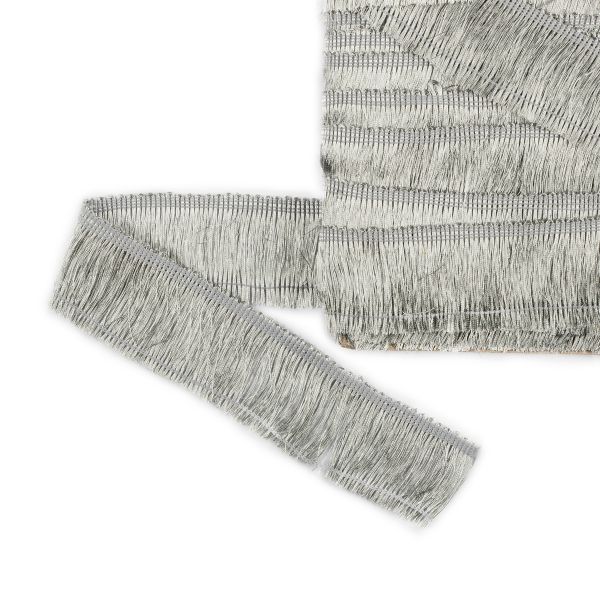 Бахрома отделочная 40.0 мм / 25 метров, серебро, Gamma 568