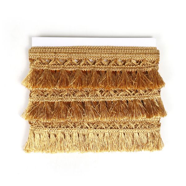 Бахрома отделочная 70.0 мм / 10 метров, 6154-0419 цв.6362 золото