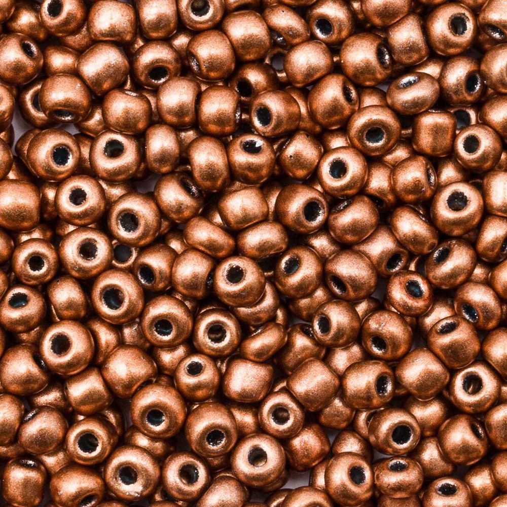 Бисер Astra&Craft 11/0 (2.1 мм), 200 г (10х20 г), цв. 579 медный/непрозрачный, металлик