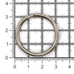 Кольцо для ключей и брелоков ⌀25 мм (32х32 мм, ⌀3,5 мм), никель, 100 шт