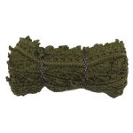 Тесьма отделочная вязаная 32 мм, 10 м, олива