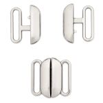 Застежки для купальника (бикини) металл 15.0 мм, никель, МВ_2235, 6 шт