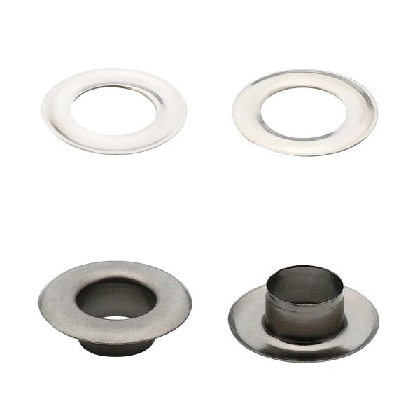 Люверсы металл ⌀_9.2 мм (внутр.), №24, сталь, чер.никель, 100 шт, New Star