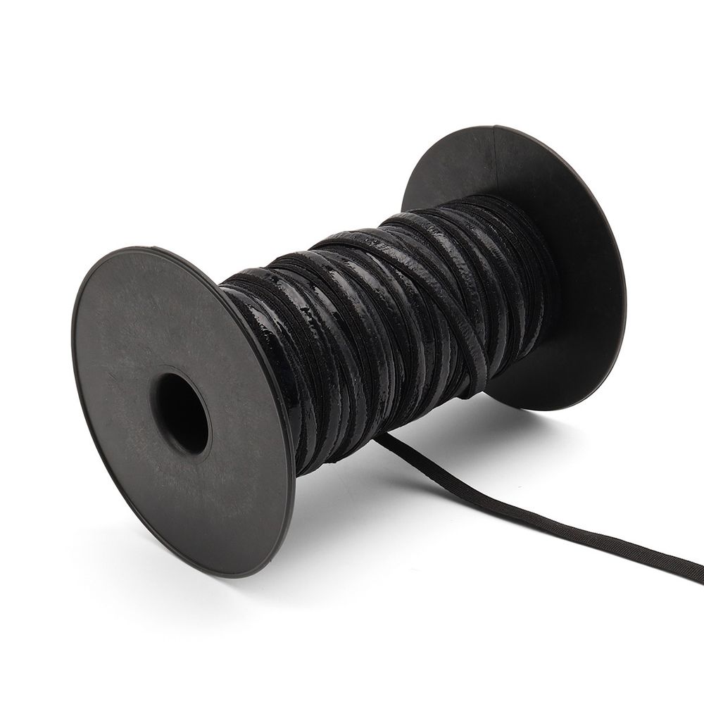 Резинка бельевая (бретелечная) с силиконом 8.0 мм / 50 метров, черный