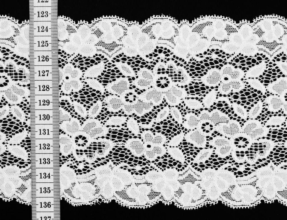 Лента кружевная эластичная, 100% полиэстер, 261570-17, 261570-17, 10 м