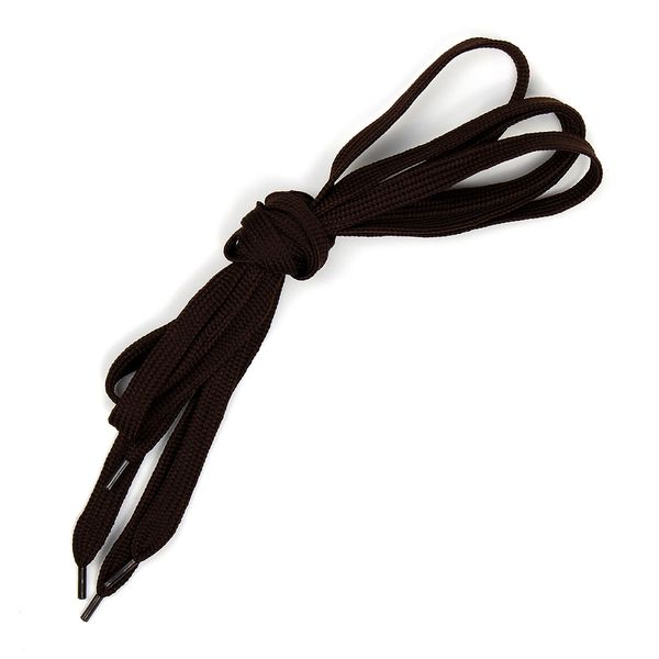 Шнурки плоские 08 мм, коричневый длина 130 см, 10 шт