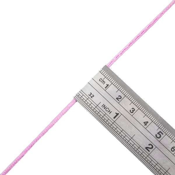 Шнур атласный корсетный ⌀2.0 мм / 45.7 метров, 45 розовый