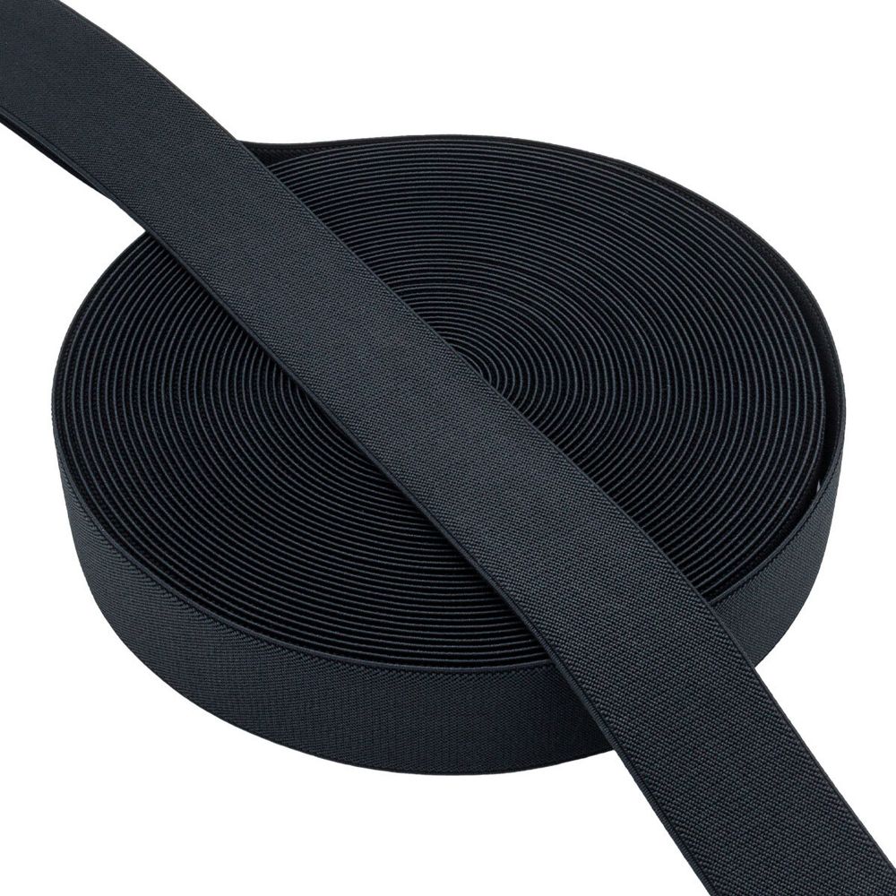 Резинка башмачная 50.0 мм / 20 метров, 67.5 г/п.м., (Мн), черный, 90618Ч