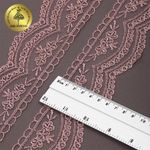 Кружево на сетке 60 мм, 2110 цв.N6615 розовая пудра уп.13.71м, Kruzhevo